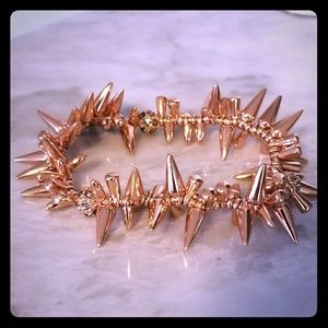 Stella and Dot Renegade cluster rose gold bracelet